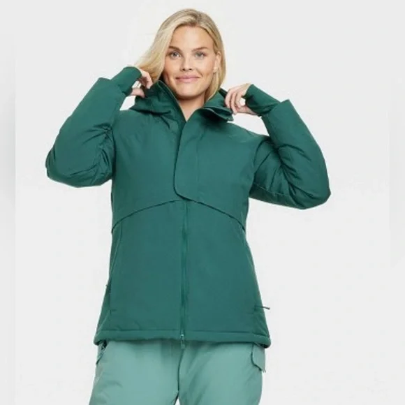 XL Like New Women's Winter Jacket - All in Motion Emerald Green - Picture 2 of 6